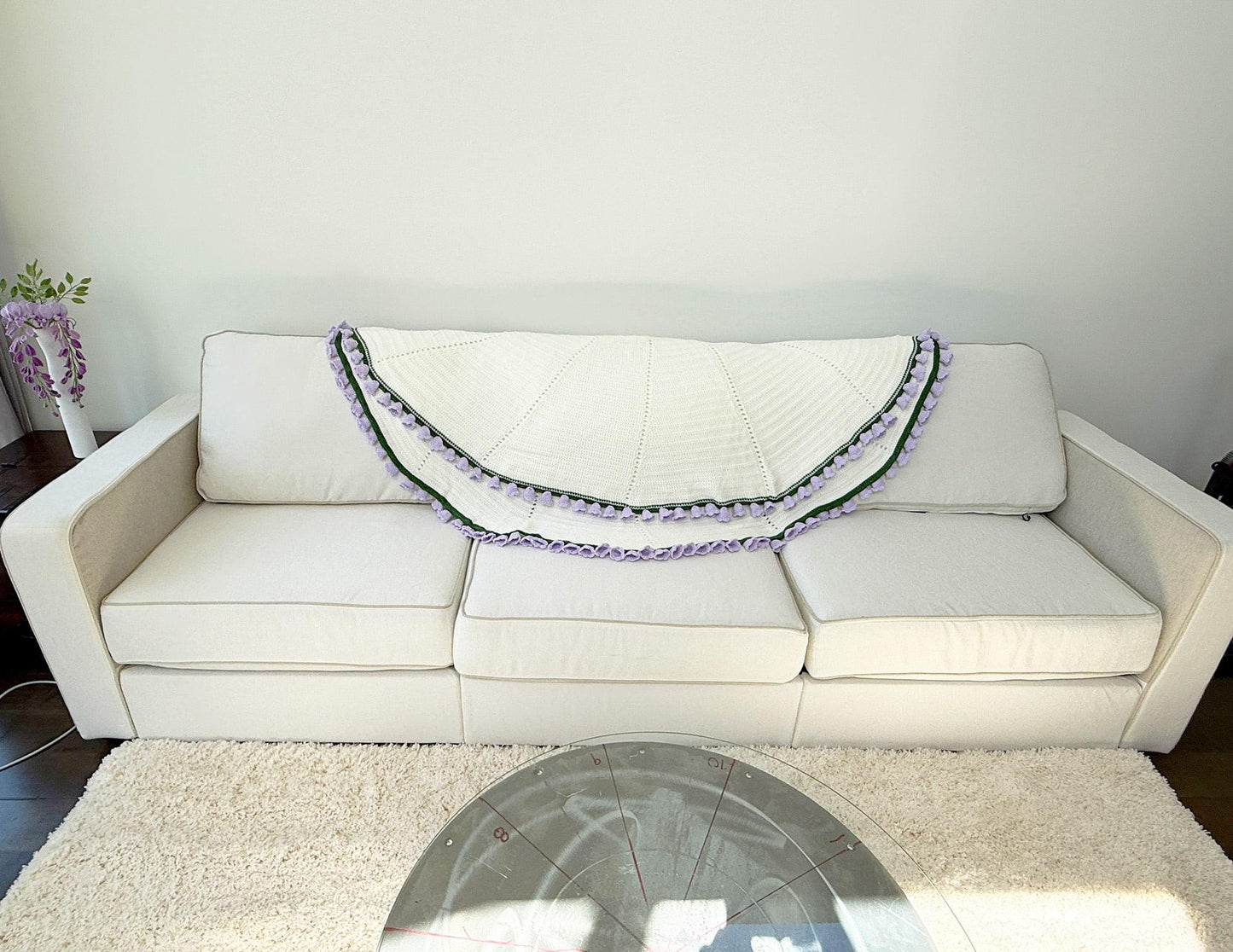 Crochet Flower Baby Blanket: Convertible Nursery Throw