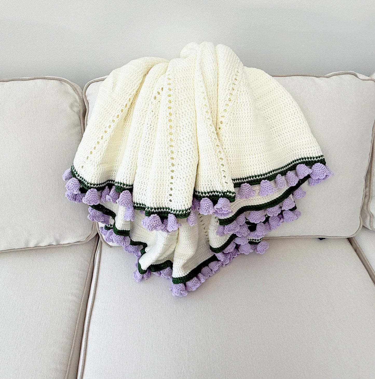 Handmade Crochet Blanket Bouquet | Flower Blanket | Convertible Baby Blanket | Cute Gift for Mom | Nursery Decor | Cozy Throw