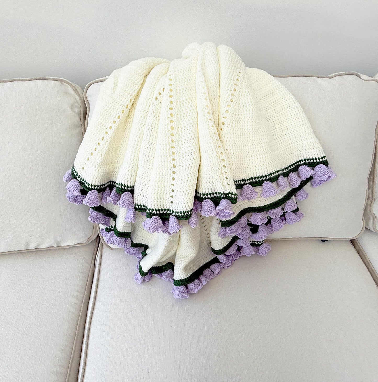 Crochet Flower Baby Blanket: Convertible Nursery Throw
