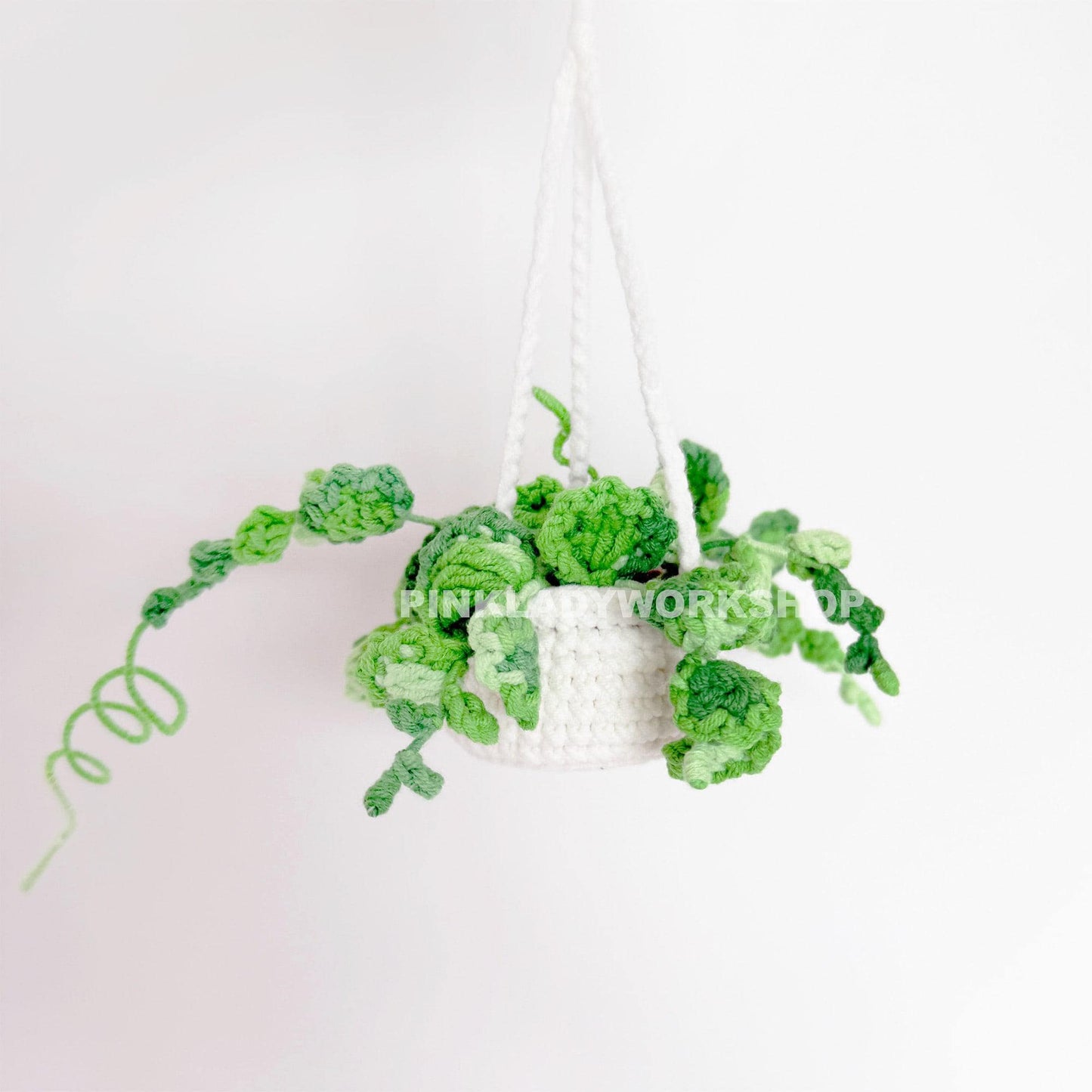 Crochet Hanging Plant | Creeping Charlie | String of Turtles | Car Mirror Decor | Pilea | Peperomia | Home Decor | Amigurumi Gift
