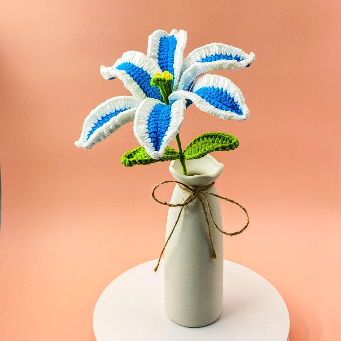 Handmade Crochet Lily Bouquet(no vase) | Handmade Colorful Lily Flowers | Amigurumi Flower Gift | Yarn Floral Arrangement