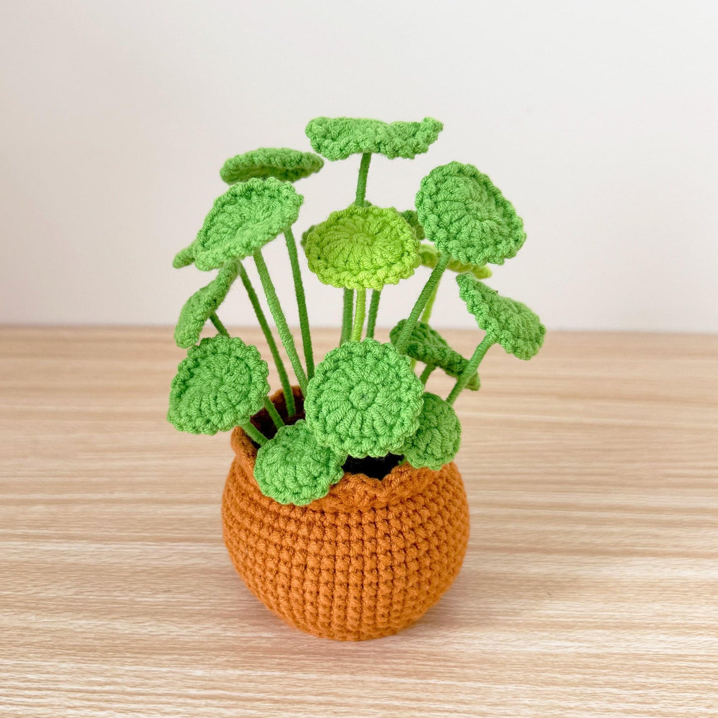 Handmade Crochet Chinese Money Plant | UFO | Pilea Plant Decor | Yarn Houseplant | Cute Greenery | Faux Potted Plant | Home Decor