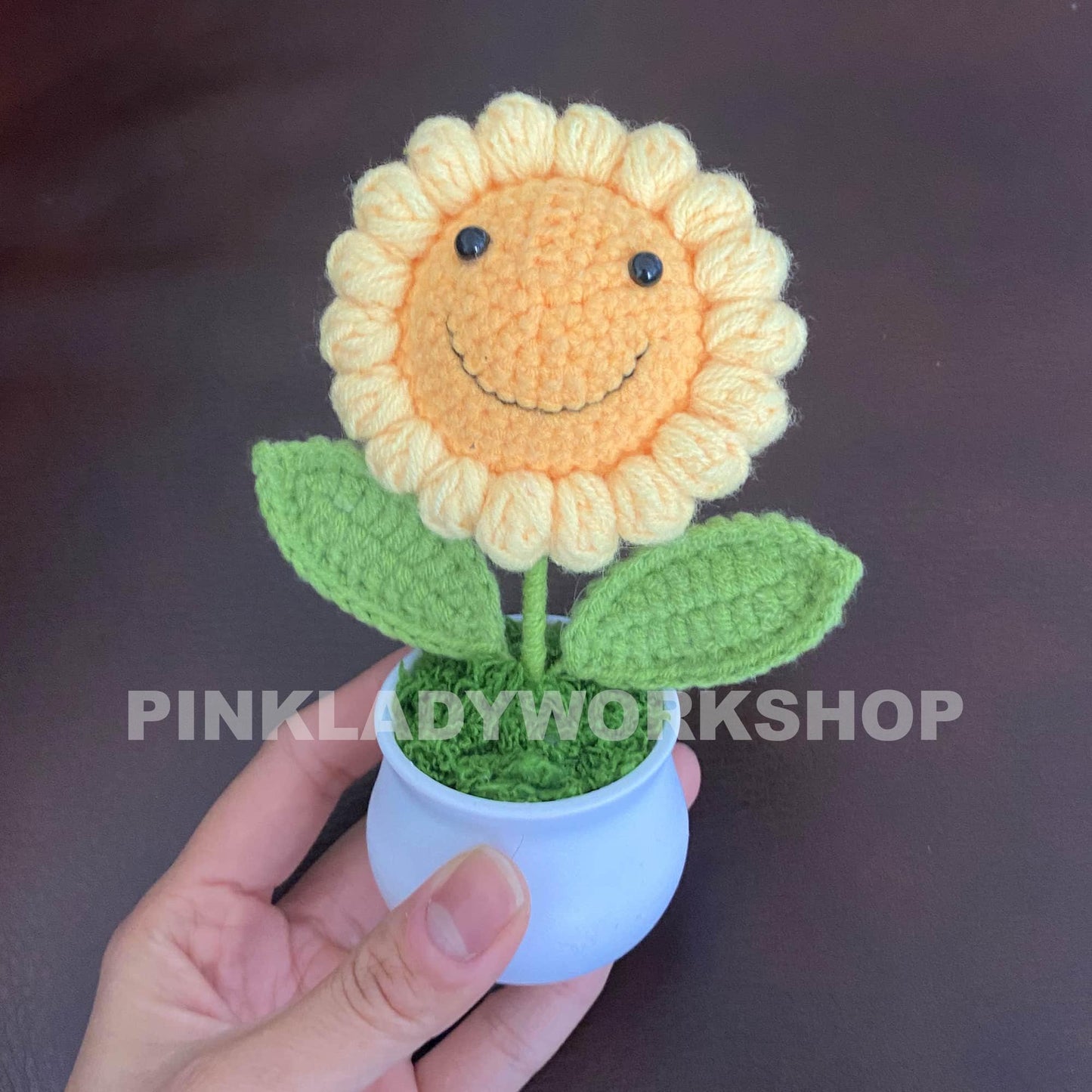Handmade Finished Crochet Sunflower Pot | Sunflower Decor | Cute Crochet Flower | Decorative Plants | Crochet Flowers | Home Decor