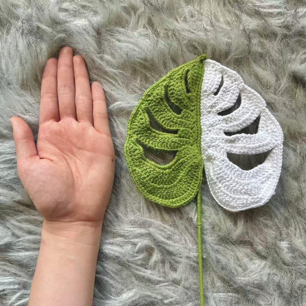 Handmade Crochet Monstera Plant: Decorative Yarn Home Decor
