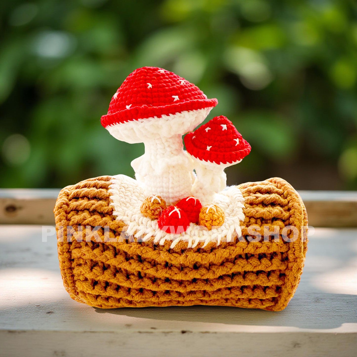 Handmade Crochet Mushroom Pot: Whimsical Home Decor