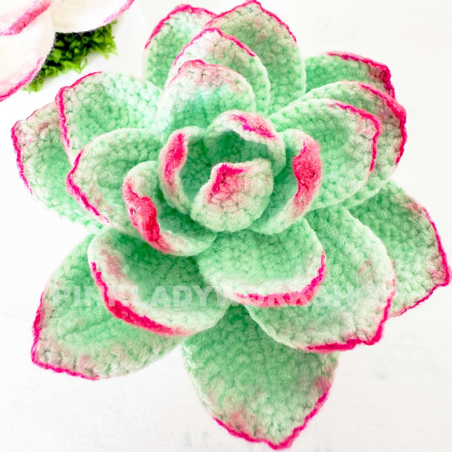 Handmade Crochet Succulent Pot: Yarn Faux Desk Plant