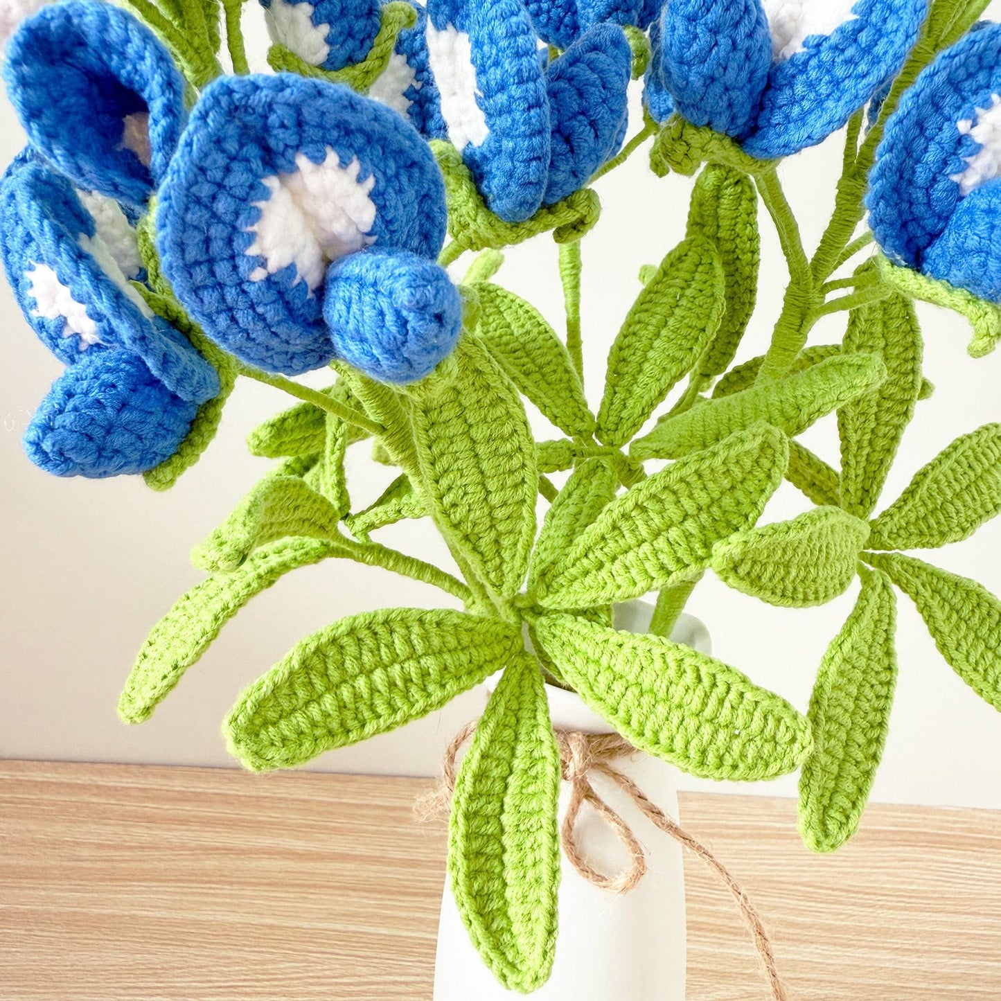 Handmade Crochet Bluebonnet Bouquet Flower(no vase) | Texas Wildflower Decor | Yarn Flowers in Vase | Home Decoration | Gift for Her
