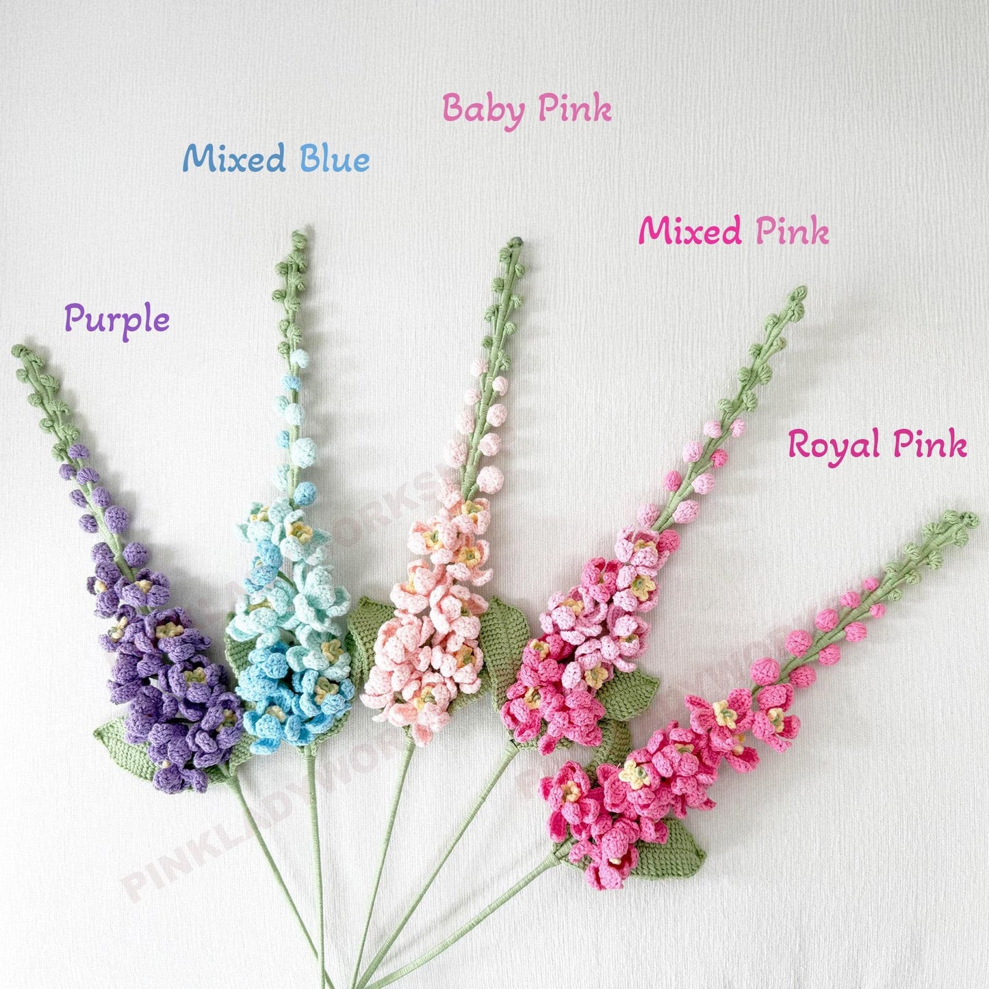 Handmade Crochet Delphinium Larkspur Flower Pot | Blue Floral Decor | Crochet Flowers | Cute Home Decor | Spring Gift | Desk Decoration