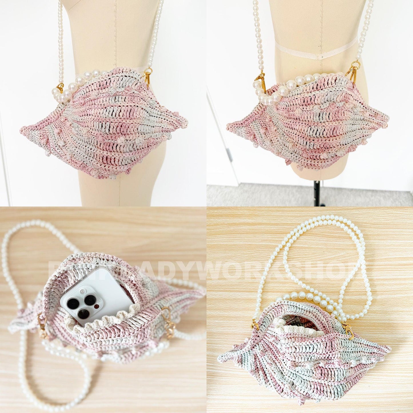 Handmade Crochet Spiral Shell Bag | Purse | Beachy Boho Bag | Cute Crossbody Accessory | Summer Fashion | Crochet Shoulder Bag | Gift Idea