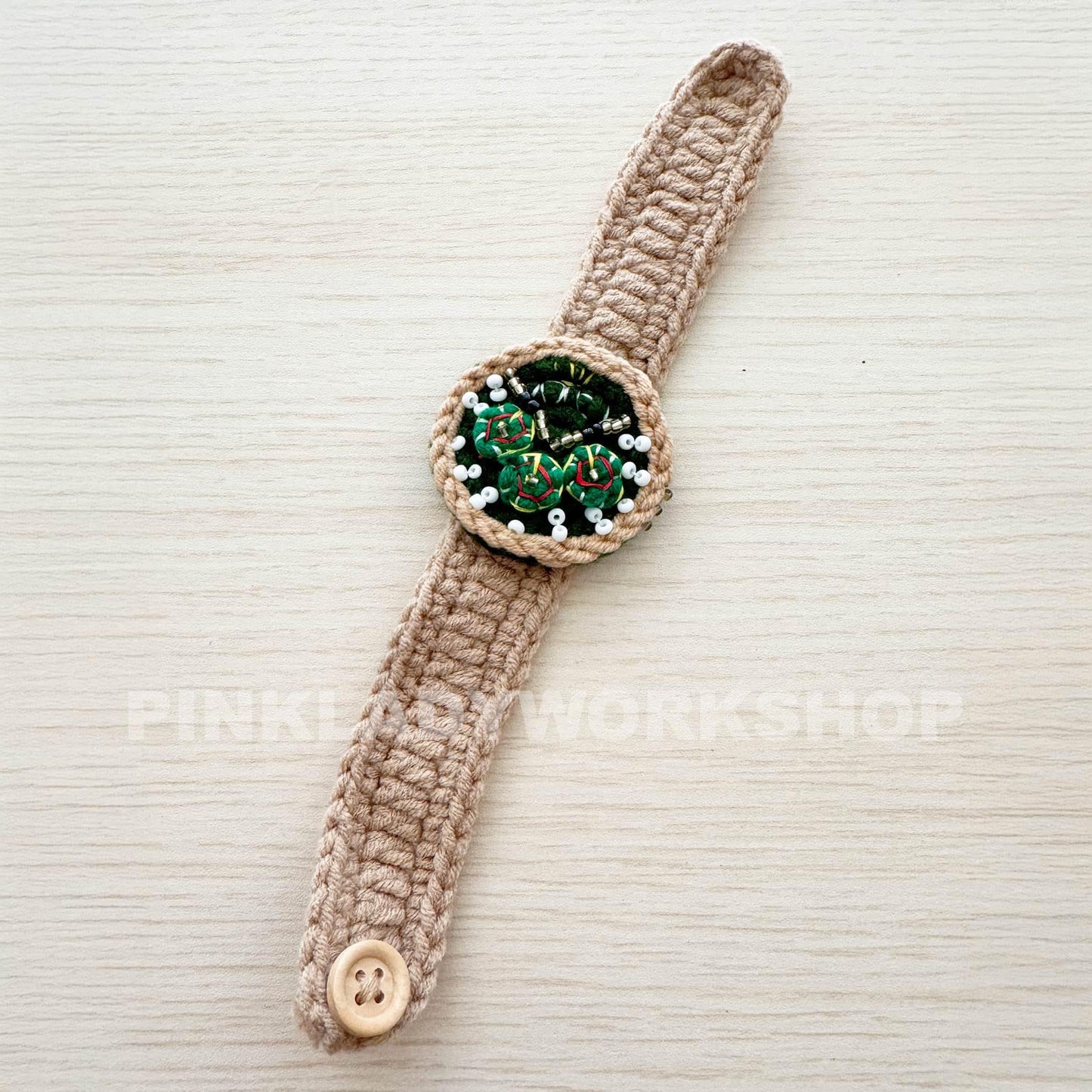 Handmade Crochet Rolex Watch | Green | Cute Crochet Toy | Crocheted Art | Gift for Boys | Father's Day | Boyfriend | Husband | Birthday
