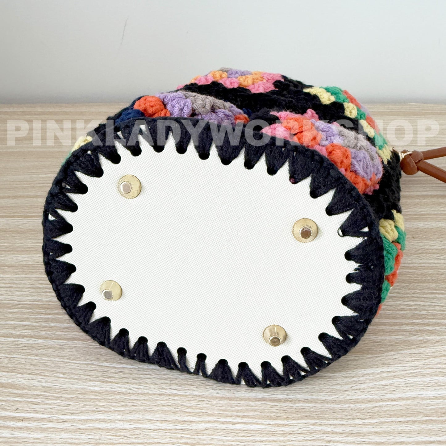 Handmade Crochet Granny Square Bag: Colorful Boho Crossbody Purse
