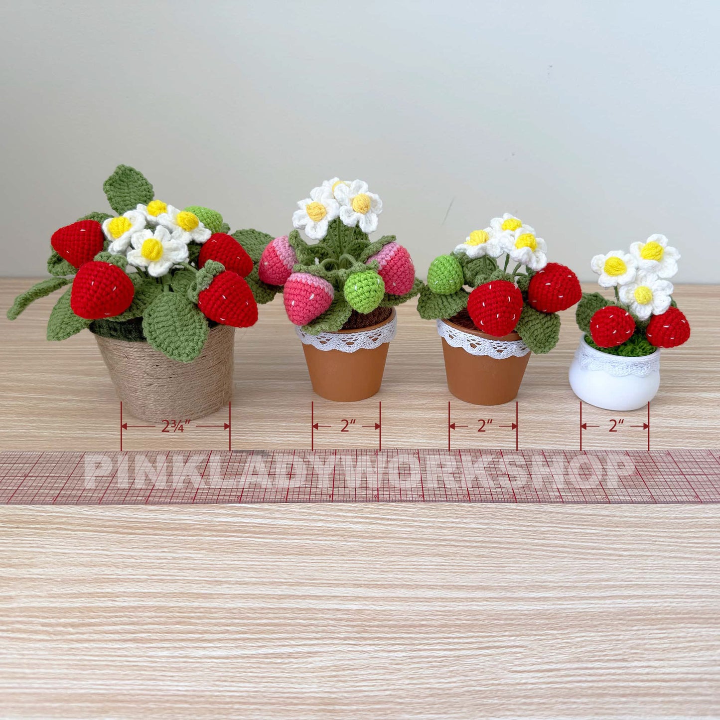 Handmade Crochet Strawberry Pot: Amigurumi Fruit Plush