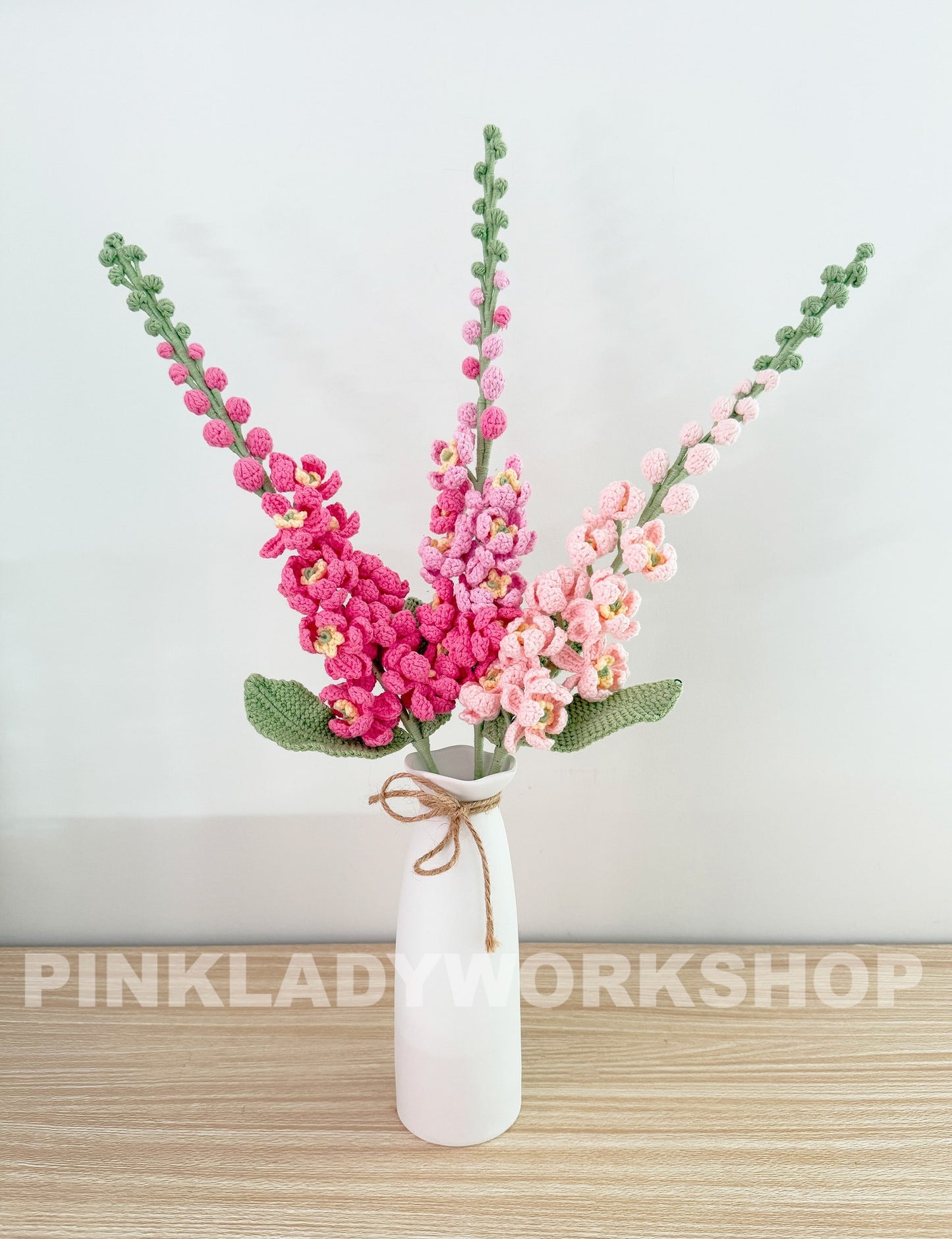 Handmade Crochet Delphinium Larkspur Flower Pot | Blue Floral Decor | Crochet Flowers | Cute Home Decor | Spring Gift | Desk Decoration