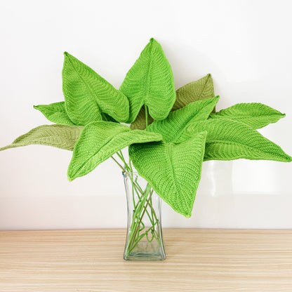 Crochet Elephant Ear Plant: Handmade Yarn Houseplant