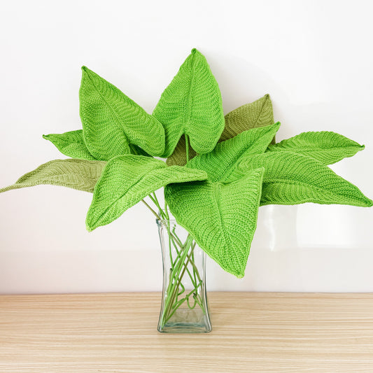Crochet Elephant Ear Plant: Handmade Yarn Houseplant