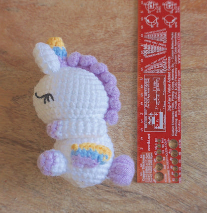 Handmade Finished Crochet Unicorn | Mini Unicorn Plush | Handmade Unicorn Toy | Unicorn Stuffed Animal | Eco-Friendly | Car Ornament