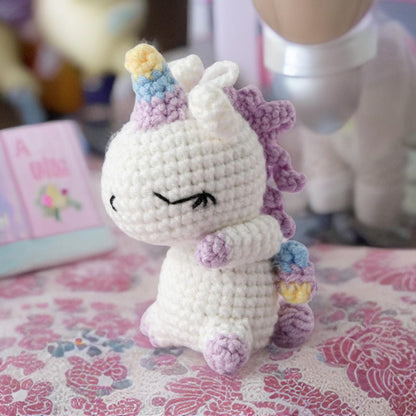 Handmade Finished Crochet Unicorn | Mini Unicorn Plush | Handmade Unicorn Toy | Unicorn Stuffed Animal | Eco-Friendly | Car Ornament