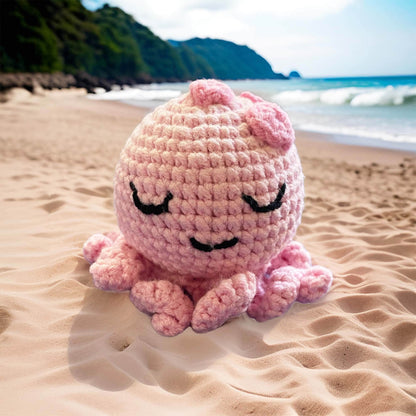 Handmade Finished Crochet Pink Octopus | Cute Crochet Toy | Mini Octopus Plush | Octopus Stuffed Animal | Finished Crochet Toy