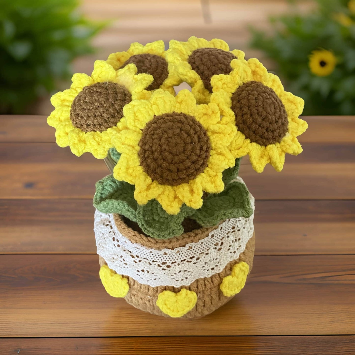 Crochet Flower Pot Mystery Bag: Handmade Bouquet & Accessories