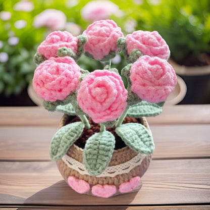 50+%OFF Mystery Bag Crochet Flower Pot | Curated 45+ Dollars Value | Tulip pot | Daisy | Forget me not | Bouquet | Toys | Accessories