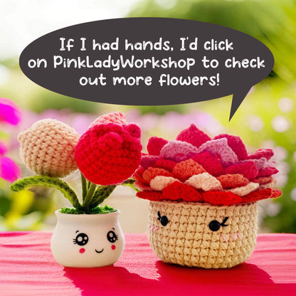 Crochet Mixed Yarn Purple Lily of the Valley | Handmade Bell Flower Plant | Amigurumi Floral Decor | Cute Desk Gift