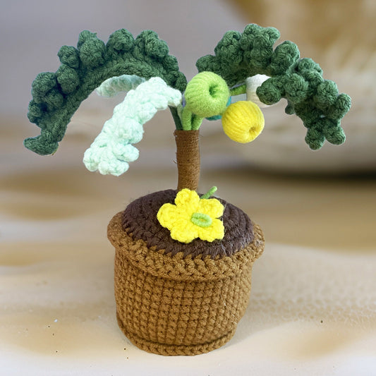 Handmade Crochet Palm Tree | Coconut Tree | Coconut Tree Decor | Tree Crochet Pot | Decorative Plants | Crochet Coconut