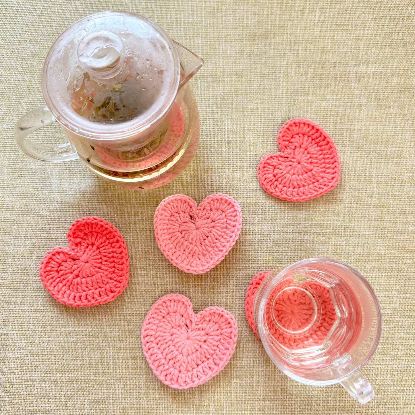 Handmade 6PCS Crochet Rose Coasters | Crochet Flower | Rose | Decorative Coasters | Valentine Gifts | Gift for Her | House Warning