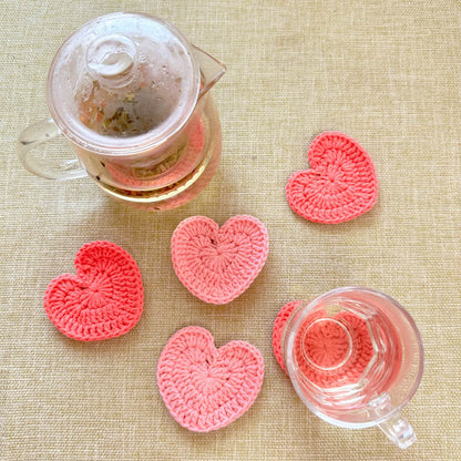 Handmade 6PCS Crochet Rose Coasters | Crochet Flower | Rose | Decorative Coasters | Valentine Gifts | Gift for Her | House Warning