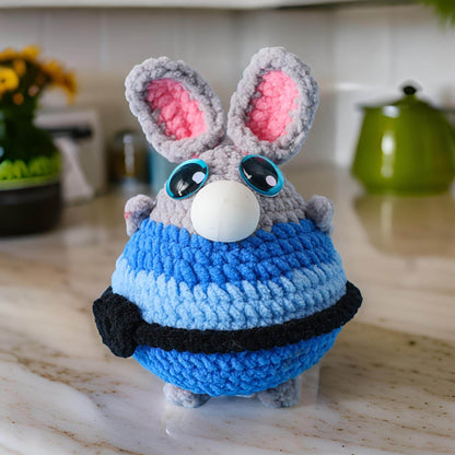Handmade Finished Crochet Bubble Blowing Squeeze Toys | Cute Mouse Plush | Interactive Toys | Soft Squeezable Toys | Anime Toys