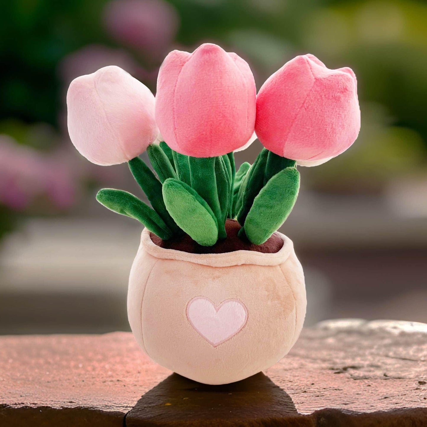 Exclusive Pinklady Tulip Pot Plush Toy | Pink Green | Plant Flower Stuffed Plushie Bouquet | Gift for Children Girl | Birthday Christmas