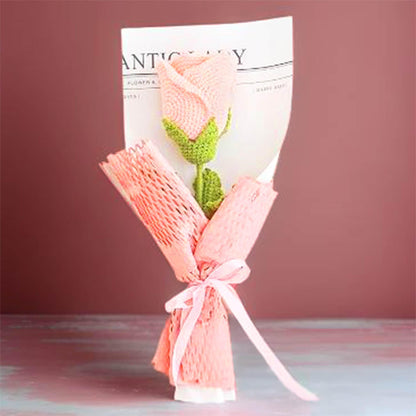 Handmade Crochet Small Bouquet | Rose | Pink | Gift | Wife | Mom | Girlfriend | Flower Arrangement | Valentine | Anniversary