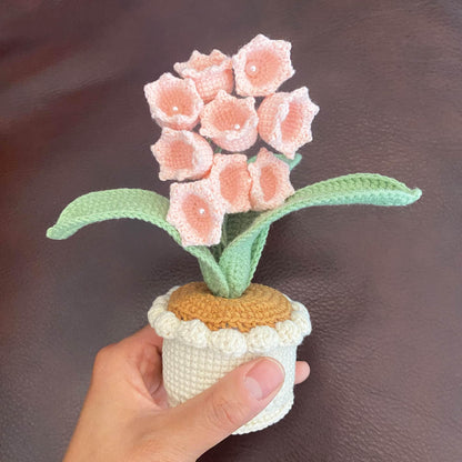 Handmade Crochet White Lily of the Valley | Lily-of-the-valley | Crocheted Flower | Pink | Blue | Purple  | White | Decorative Plants