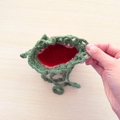 Handmade Crochet Strawberry Mini Bag: Kawaii Coin Purse