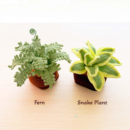 Handmade Crochet Plant Set | Mint | Monstera | Succulent | Fern | Snake Plant | Houseplant Gift | Crochet Home Decor | Indoor Garden Art