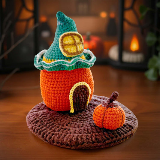 Handmade Crochet Pumpkin Phone Holder | Halloween Decor | Cute Yarn Stand | Fall Desk Accessory | Crochet Gift Idea | Autumn Home Decor