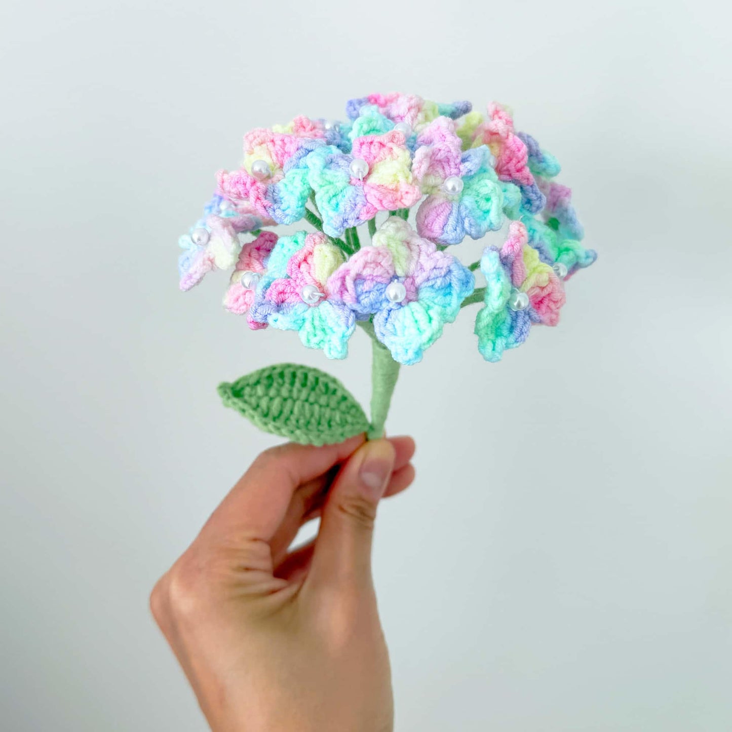 Handmade Crochet Hydrangea Stems | Blue Flower Decor | Yarn Bouquet | Cute Crochet Flowers | Home Decor | Botanical Gift | Table Display