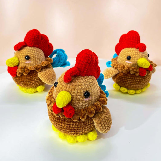 Handmade Crochet Turkey Plush | Chicken Decor | Cute Amigurumi Bird | Thanksgiving Gift | Fall Farm Animal | Crochet Turkey Toy