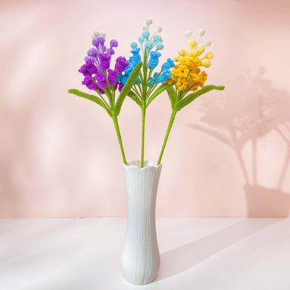 Crochet Hyacinth & Snap Dragon Stems: Cotton Yarn Flowers