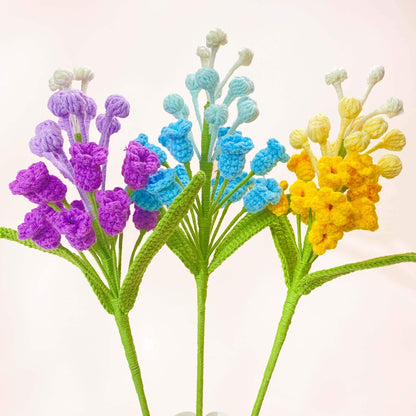 Crochet Hyacinth & Snap Dragon Stems: Cotton Yarn Flowers