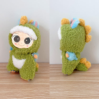 Handmade Crochet Labubu Doll Outfit Set | Cute Plush Clothes | Miniature Yarn Costume | Halloween Bunny Dinosaur Witch Outfit for Collectible Toys