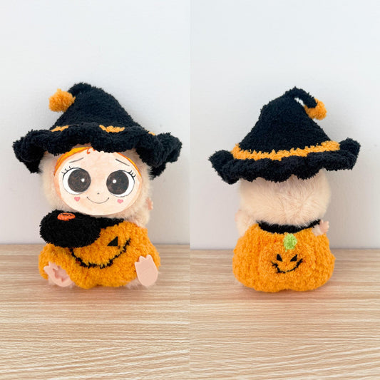 Handmade Crochet Labubu Doll Outfit Set | Cute Plush Clothes | Miniature Yarn Costume | Halloween Bunny Dinosaur Witch Outfit for Collectible Toys