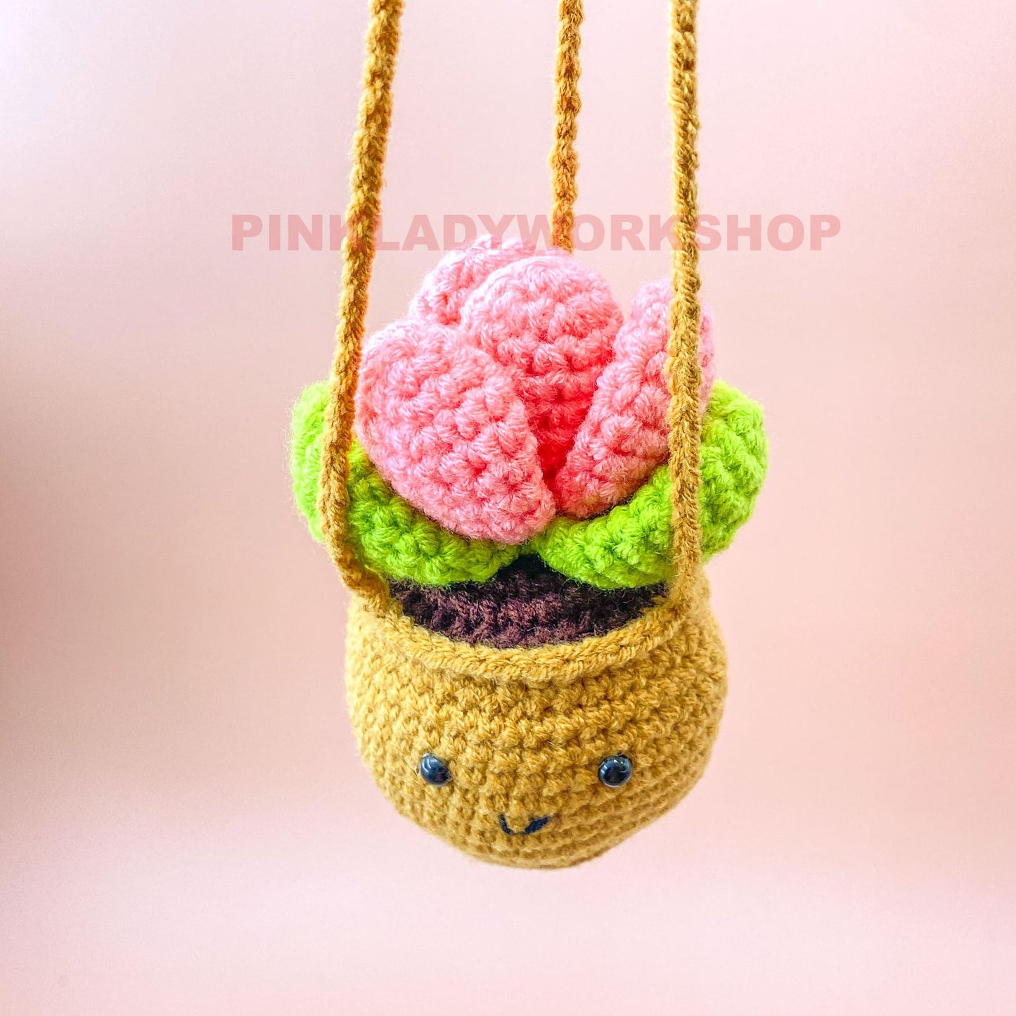 Crochet Succulent Bag Charm: Handmade Amigurumi Plant Keychain