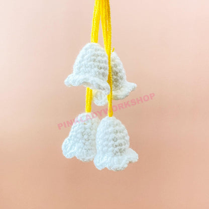 Crochet Star Charm | Lily of the Valley | Japanese Anime-Inspired Car Decor | Bag Charm | Cute Christmas Ornament | Home Decor | Gift Idea