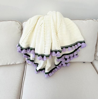 Handmade Crochet Blanket Bouquet | Flower Blanket | Convertible Baby Blanket | Cute Gift for Mom | Nursery Decor | Cozy Throw