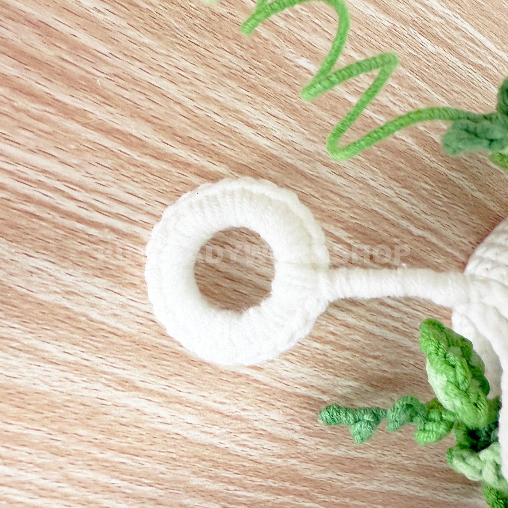 Crochet Hanging Plant: Creeping Charlie & String of Turtles - Car Mirror Decor
