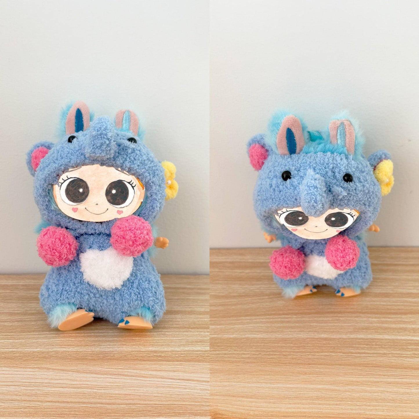 Handmade Crochet Labubu Doll Outfit Set | Cute Plush Clothes | Miniature Yarn Costume | Halloween Bunny Dinosaur Witch Outfit for Collectible Toys