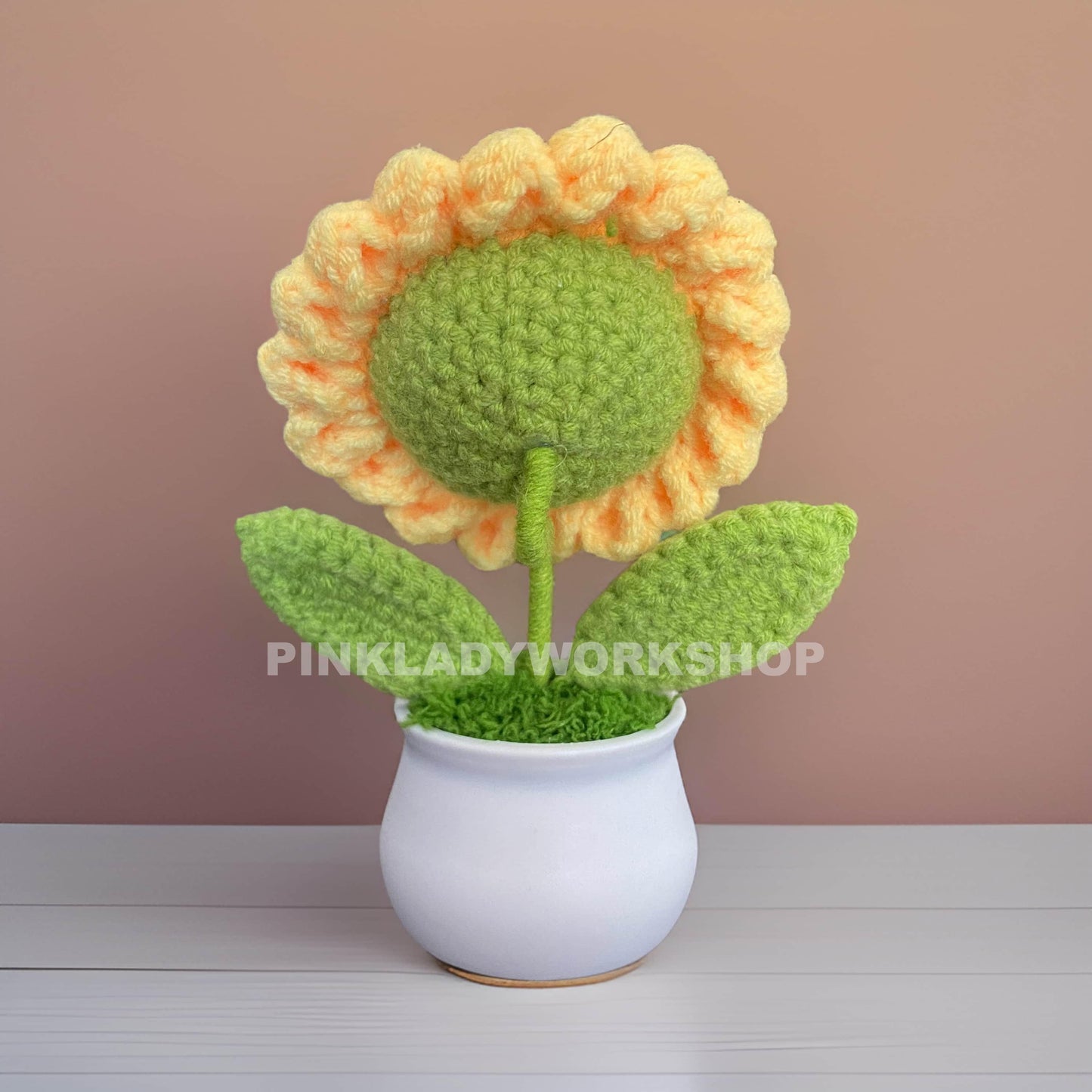Handmade Finished Crochet Sunflower Pot | Sunflower Decor | Cute Crochet Flower | Decorative Plants | Crochet Flowers | Home Decor