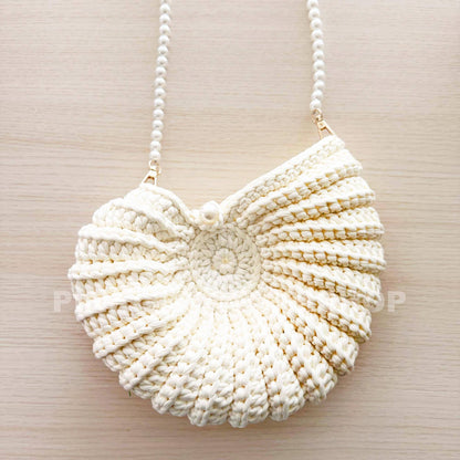Handmade Crochet Spiral Shell Bag | Purse | Beachy Boho Bag | Cute Crossbody Accessory | Summer Fashion | Crochet Shoulder Bag | Gift Idea