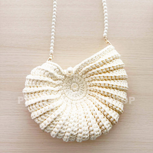 Handmade Crochet Spiral Shell Bag | Purse | Beachy Boho Bag | Cute Crossbody Accessory | Summer Fashion | Crochet Shoulder Bag | Gift Idea