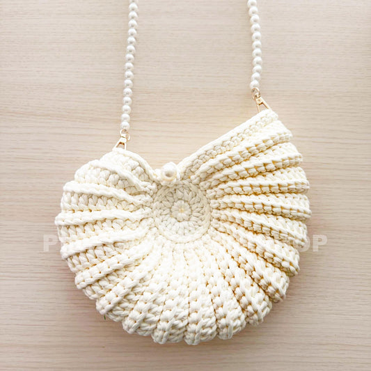 Crochet Spiral Shell Bag: Handmade Boho Crossbody Purse